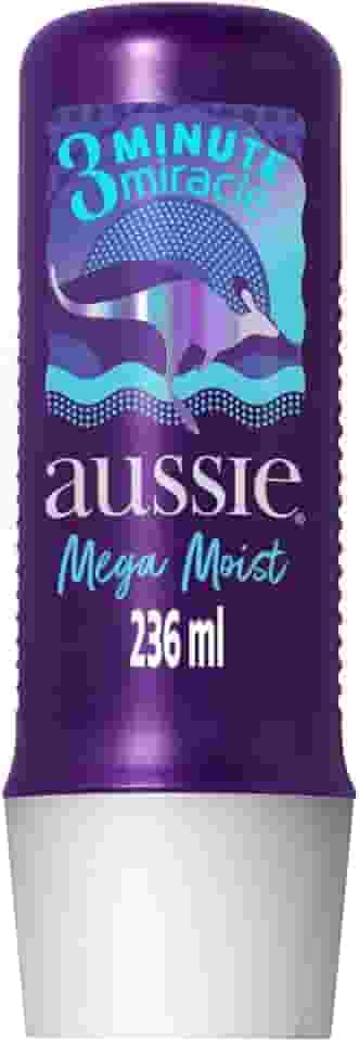 Tratamento Aussie Mega Moist 3 Minute Miracle Abacate e Óleo De Jojoba 236ml, Aussie