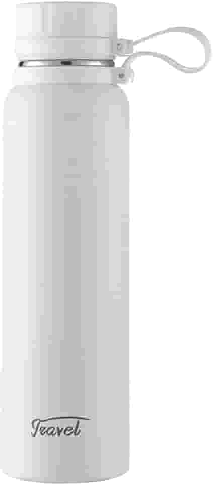 1000ML Garrafa Térmica Esportiva De Aço Inoxidável Com Isolamento A Vácuo, Branco