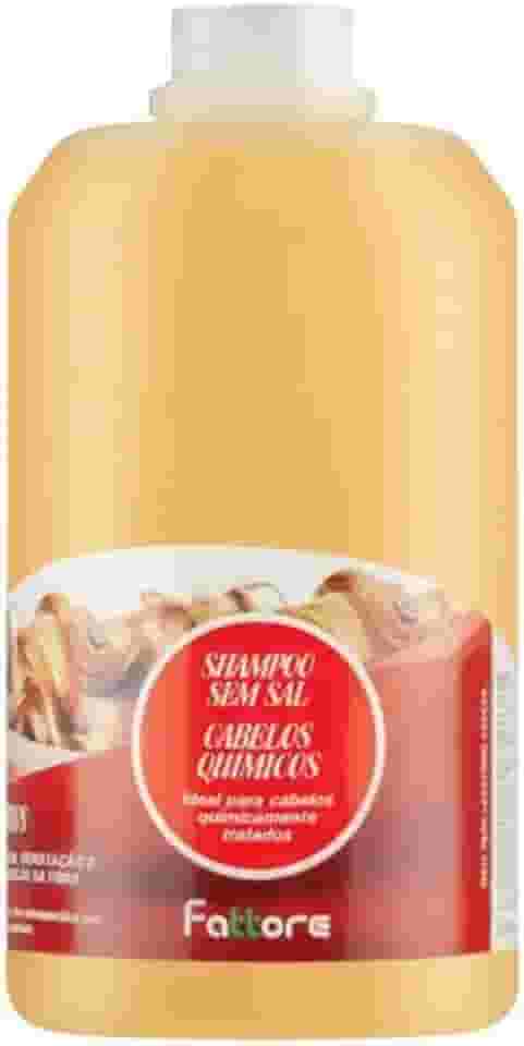 Shampoo Sem Sal Fattore Cabelos Químicos 2L – limpeza suave profissional, hidratação e emoliência, recomposição da fibra com queratina, antifrizz e brilho, uso diário e salão, embalagem econômica