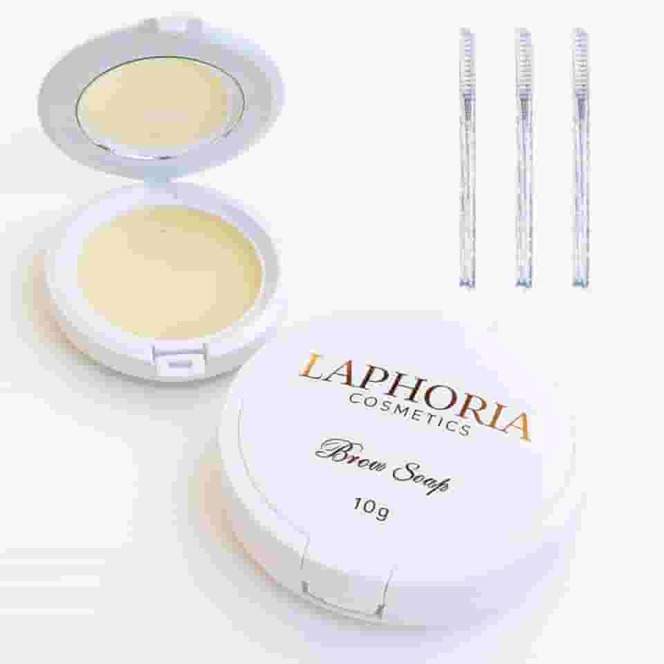 Kit Pasta Brow Soap de Sobrancelha c/Espelho Fixadora com Escova Design Lamination Pomada Modeladora Profissional Efeito Volume Hidratação Crescimento Incolor Pincel Aplicador Gel Cera Longa Duração
