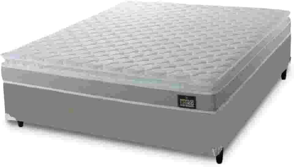 Cama Box Casal Colchão De Espuma D33 Millenium Pillow Top 138x188x57cm Bege