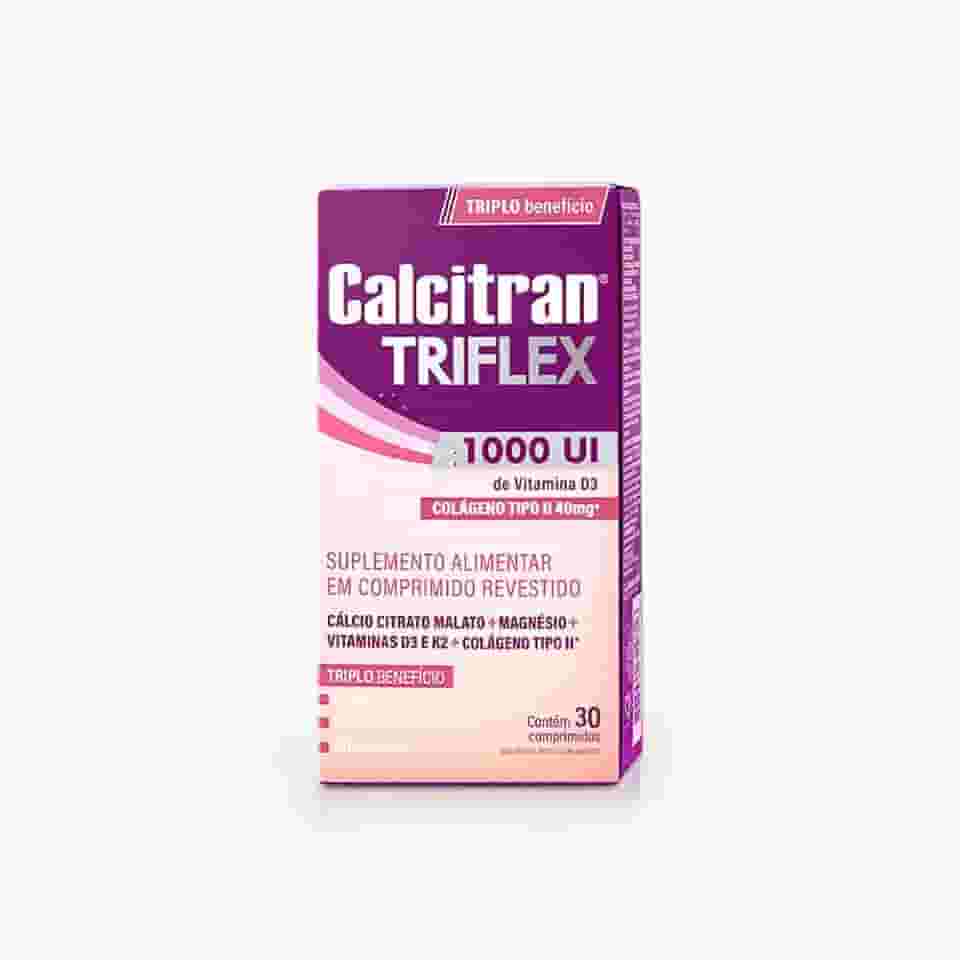 Calcitran Triflex 30 Comprimidos - Cálcio, Colágeno Tipo 2, Magnésio, Vit. D e K
