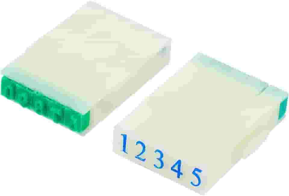 Carimbo numérico destacável, plástico de 5 mm, fonte de 9 dígitos, tamanho 5 números, 0 a 9, conjunto combinado para cartão de etiqueta, scrapbook, artesanato, ensino
