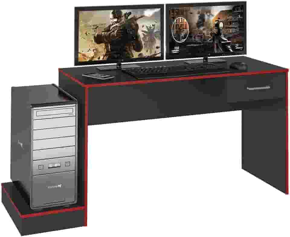 Mesa para jogos online GAMER cor Preto/Vermelho - Artely