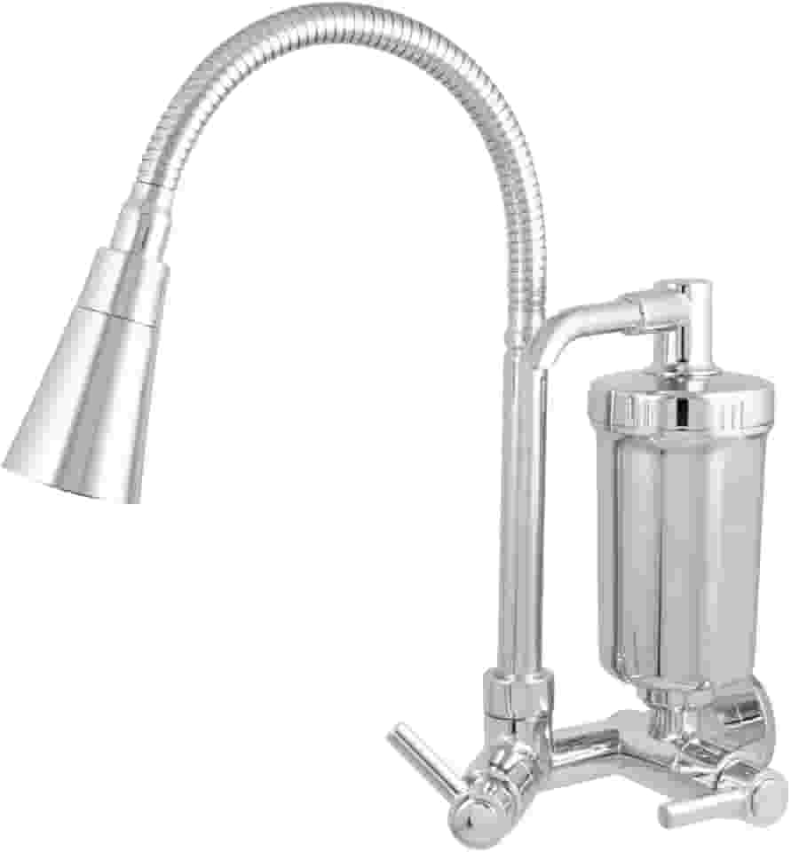 Torneira Cozinha Parede Com Filtro ABS Flexível Plus Gourmet Cromada Dupla Função Luxo