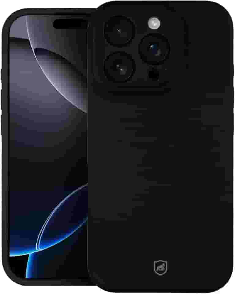 Gshield Capa Case Capinha Silicon Premium com Interior em Microfibra Antiderrapante Proteção Contra Impressão Digital, Arranhões, Quedas e Impactos para (Preta, iPhone 16 Pro Max)