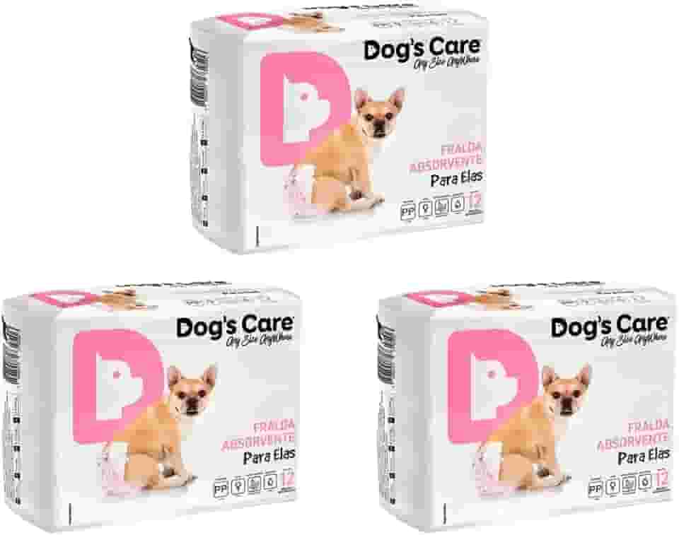 Kit Fralda Higiênica Descartável Para Cachorro Fêmea PP 36 unidades