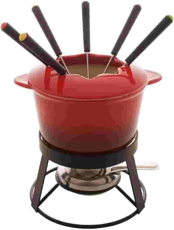 Fondue de Cerâmica Vermelho 1L 10PÇS