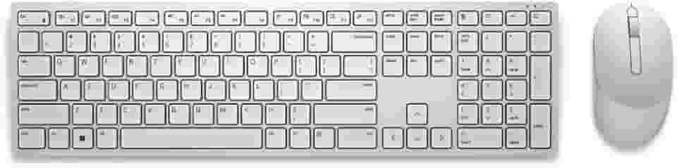 Teclado e mouse sem fio Dell Pro — KM5221W Branco