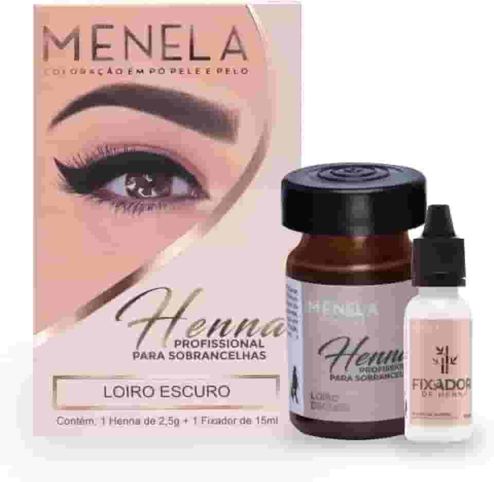 Menela Kit Henna Para Sobrancelhas 2,5g Loiro Escuro