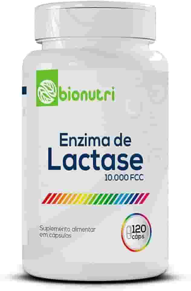 Lactose Enzima Lactase 120 Cápsulas 500mg Bionutri Para Intolerância a Lactose