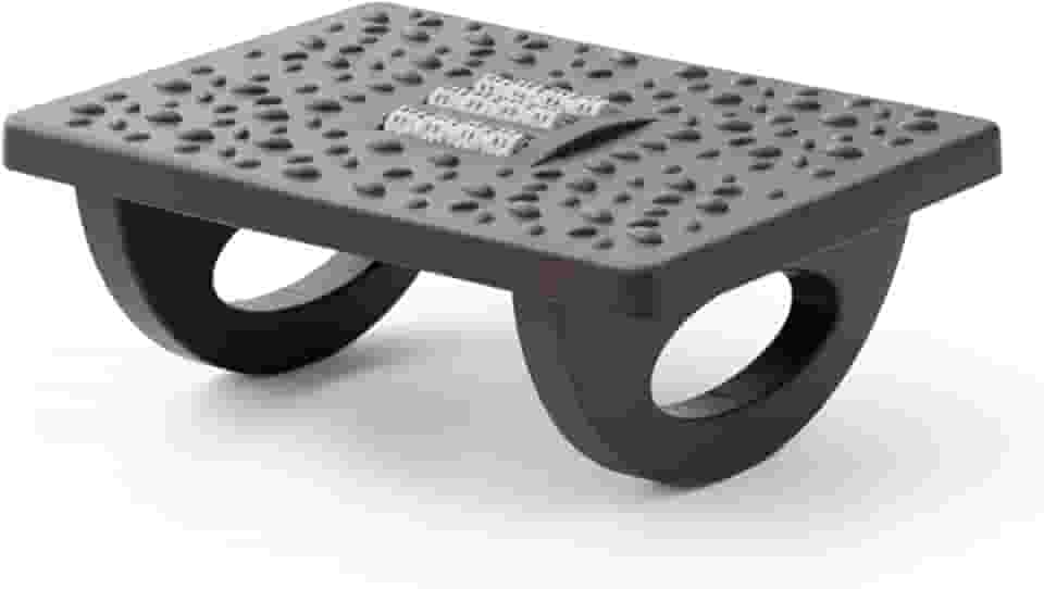 Gshield Apoio Descanso Ergonômico Office Armor para os Pés com Movimento Balanço 180° e Massageador Texturizado, Preto