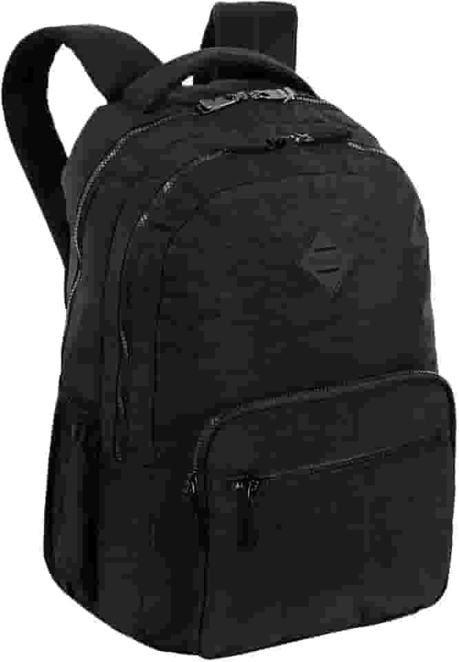 Mochila Escolar, College, Crinkle 46 cm Preto - Sestini