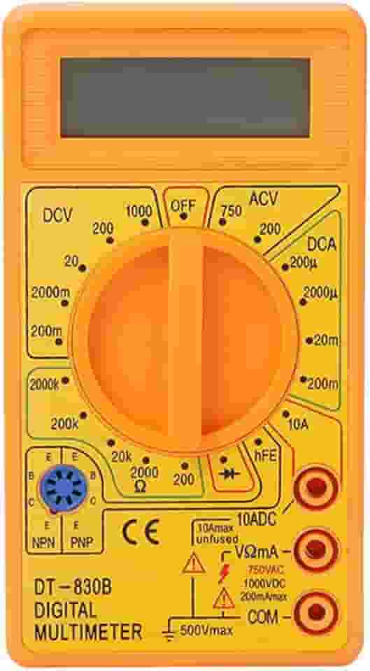 Multímetro Digital Portátil DT830B Prático Display Grande Pontas de Prova