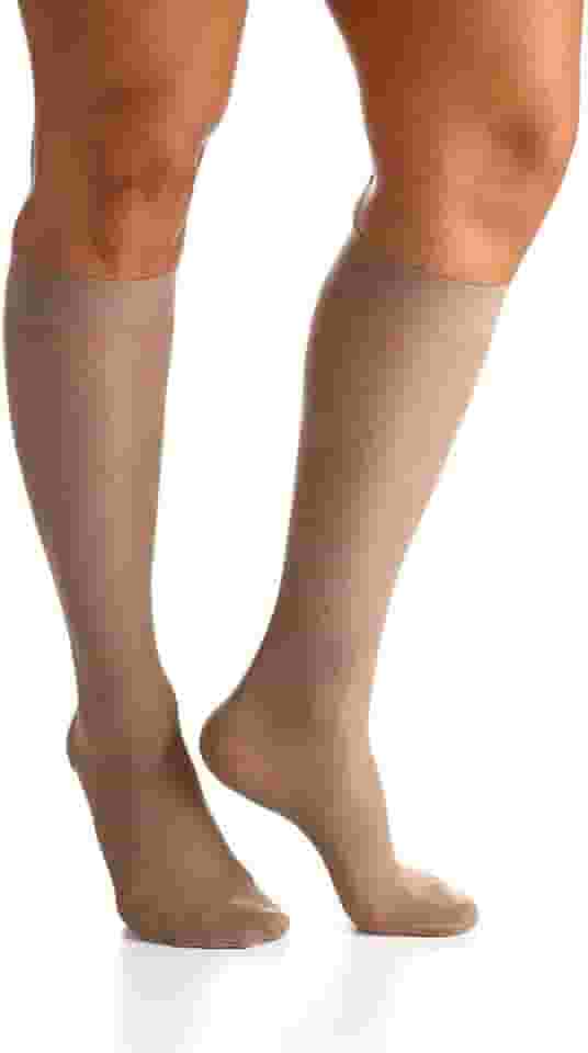 Meia 3/4 Panturrilha 120B 15-20 Mmhg Ponteira Fechada Sigvaris Natural Médio