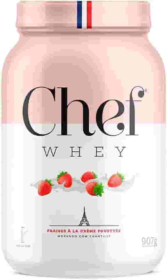 Chef Whey Protein Zero Lactose 907g- Chef Whey (907g, Morango)