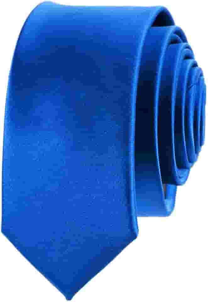 Gravata de cetim de cor sólida de 5 cm para homens