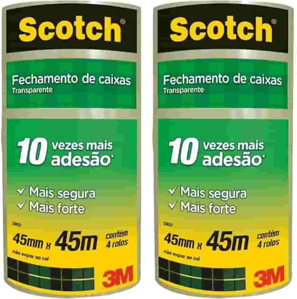 Scotch, 3M, Fita Empacotamento Transparente 45Mm X 45M 8 Unidades