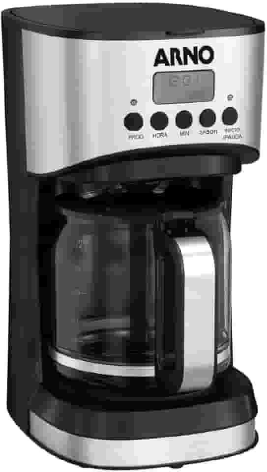 Cafeteira Elétrica Arno New Element Inox 1,8L CFNE, Painel Digital, Sistema Flavormix, Serve até 44 Xícaras, Função Programável, 110V