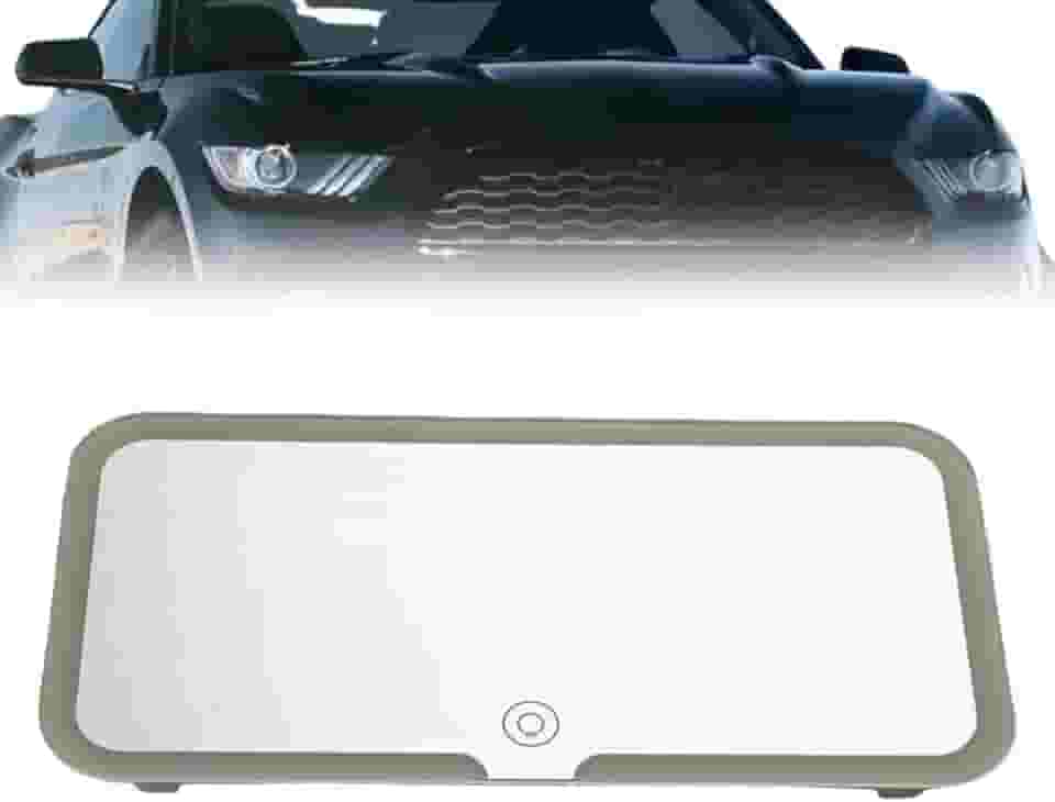 Espelho De Led Para Carro 3 Tons Usb Quebra Sol Maquiagem