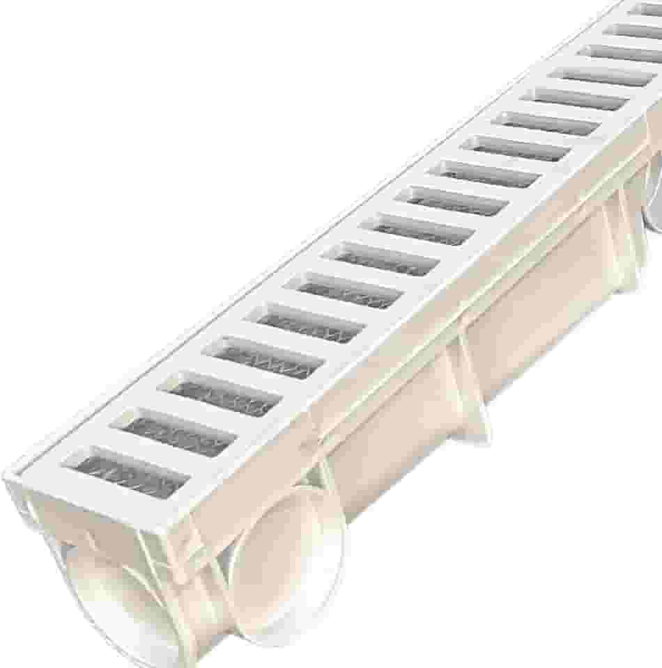 Ralo Linear Guvi 6x50 PVC Palito Coletor com Tela Anti-Inseto (Branco)