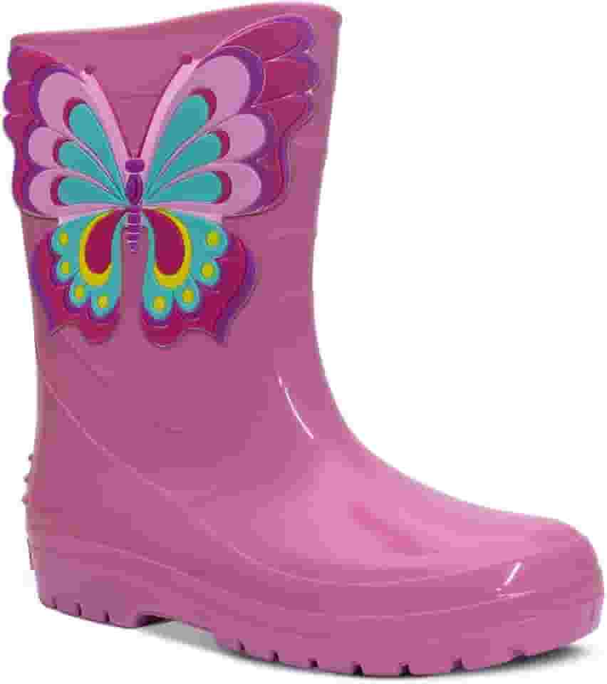 Galocha Infantil Feminina Nº 25 Ao 34 Bota Chuva Borboleta 09.19