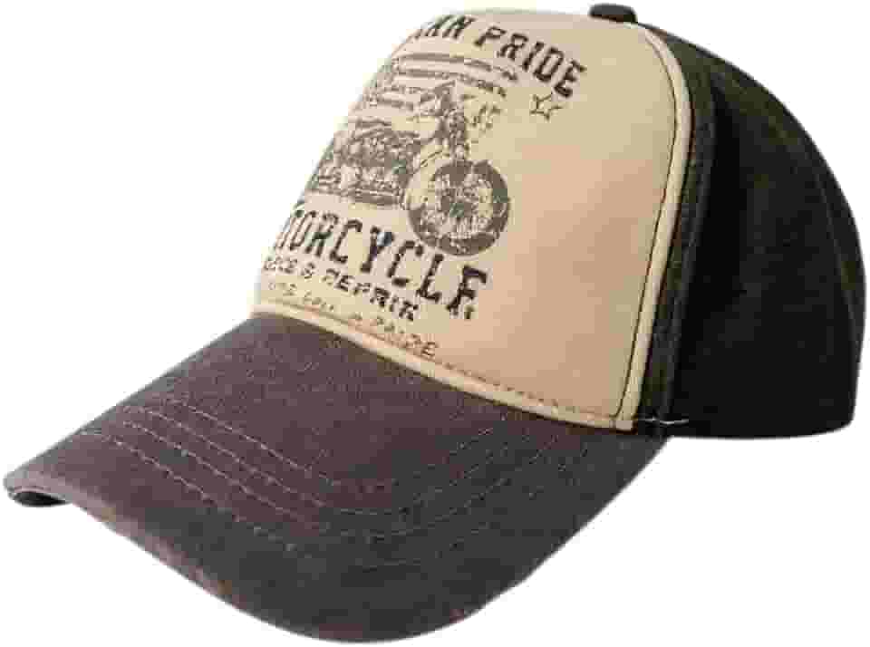Boné LukeSports Motorcycle Vintage – Algodão, Ajustável e Confortável