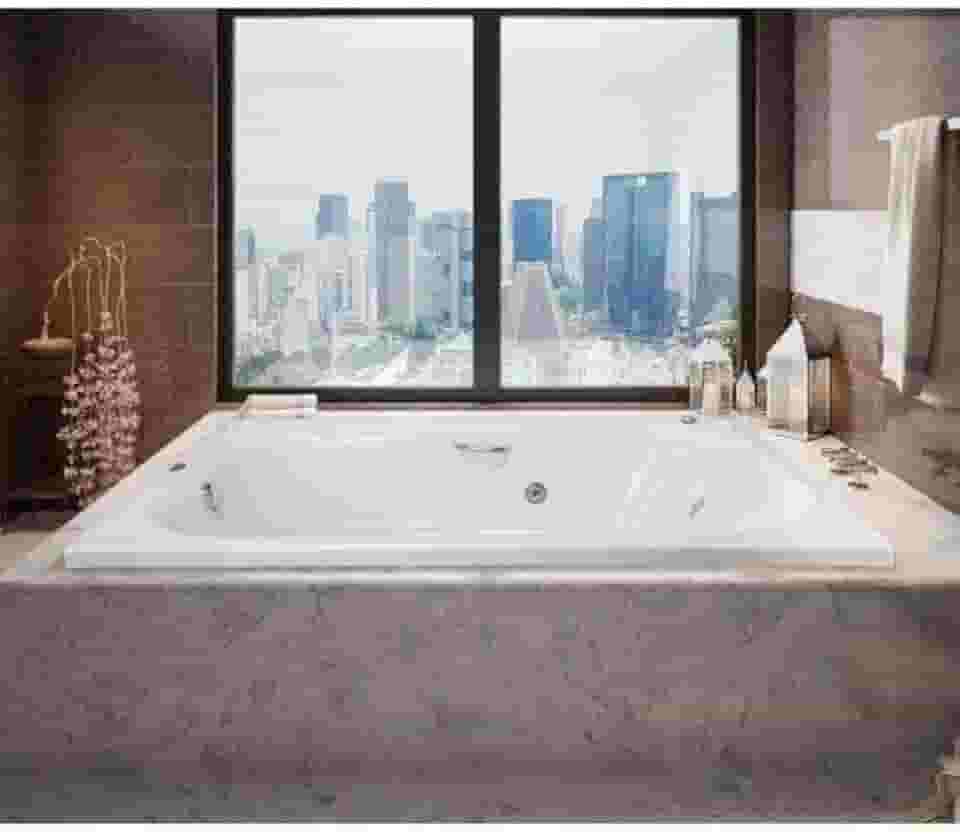 Banheira Hidromassagem Dupla Ouro Fino Cristal 170cmx110cmx40cm 220V Branco