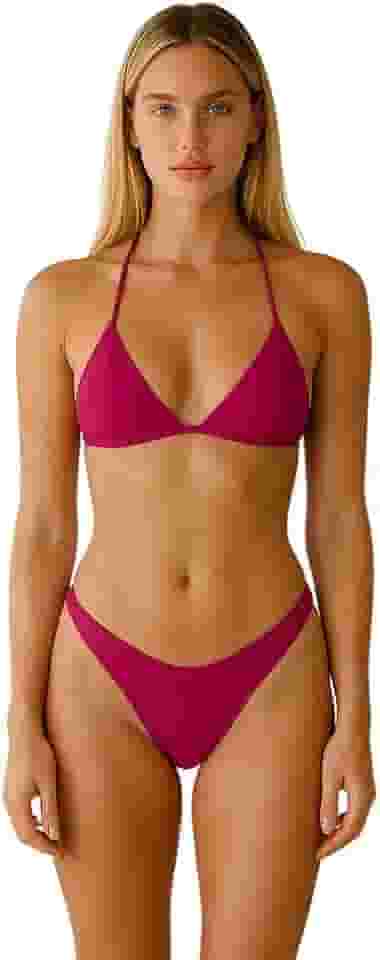 Biquíni Feminino com Bojo Removível Calcinha Fio Duplo Verão Moda Praia Asa delta Roberta