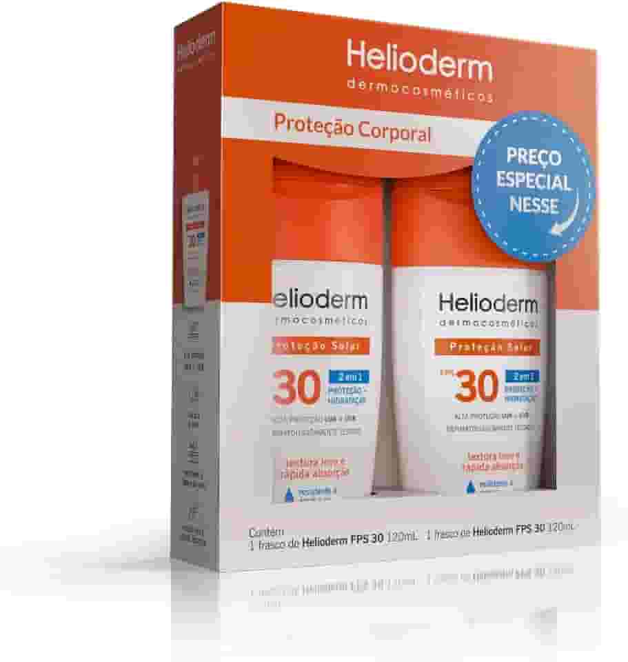 Protetor Solar Helioderm Suncare FPS 30 Loção 2 Unidades de 120g cada