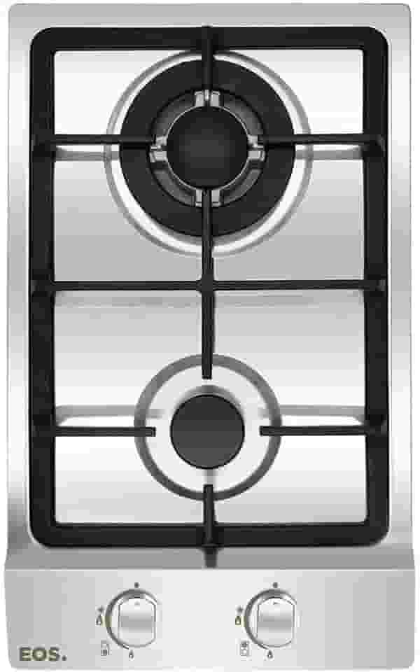 Cooktop Dominó a Gás 2 Bocas Eos Chama Tripla Inox Ecg02 Bivolt