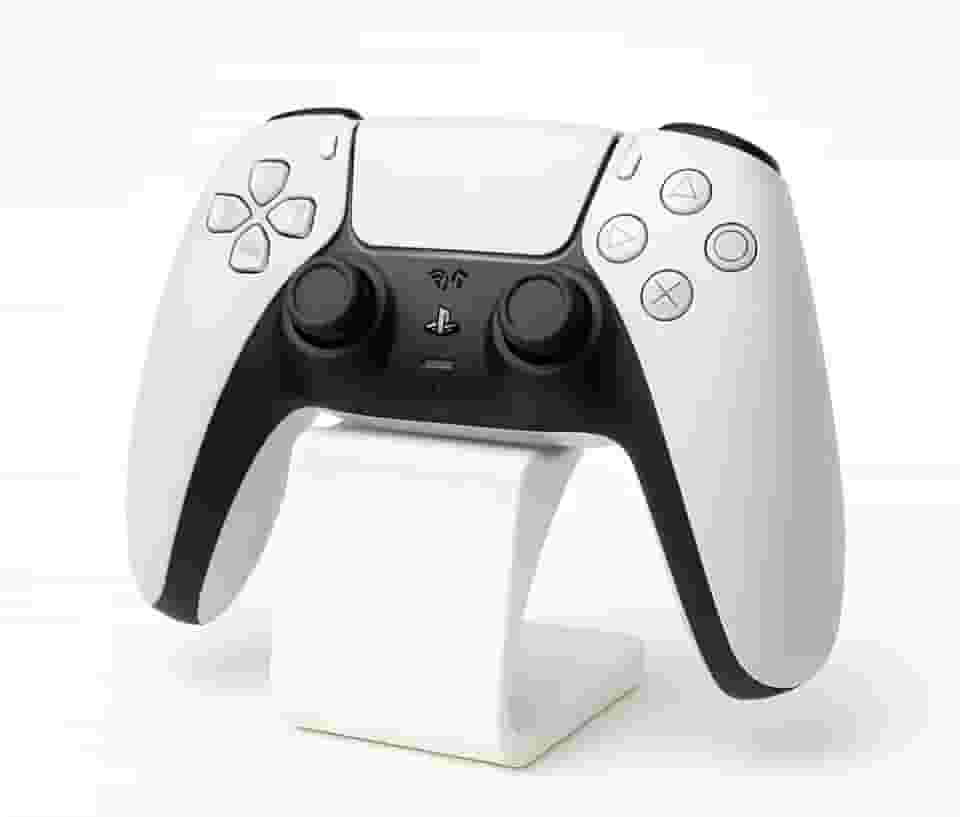 Suporte Universal para Controle de Jogos, Base de Mesa Decorativa em Plástico, Gamer, Ps5, Ps4, Xbox, Pc, Notebook, Nintendo Switch, Joystick, Manete, Videogame, Console (Branco)