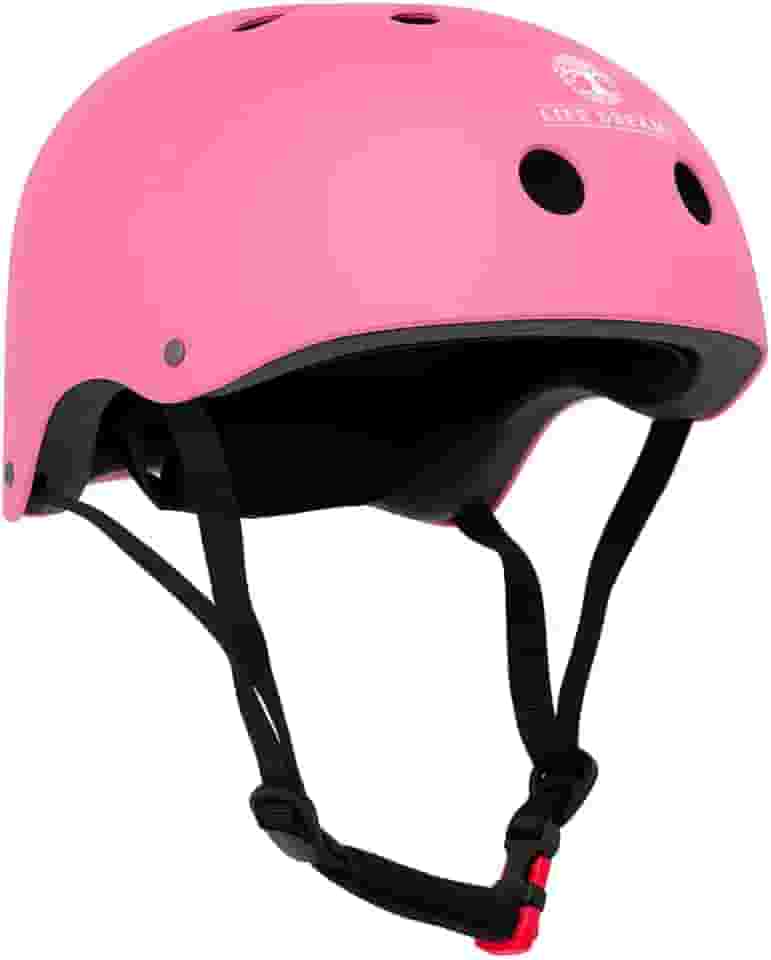 Capacete Skate Rosa Fosco Patins Patinete Bicicleta Catraca Ajustável Spin Life Dreams