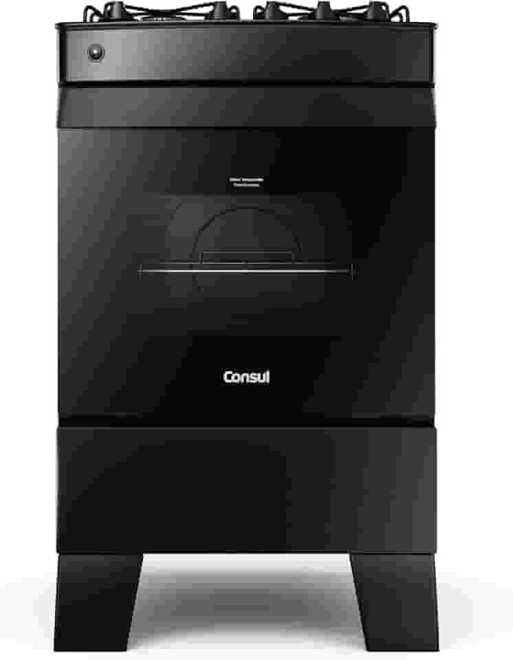 Consul Fogão 4 bocas Preto Consul com mesa de vidro - CFO4VCE Bivolt