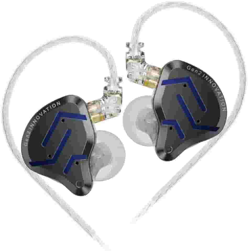 Fone de Ouvido KZ ZSN PRO 2 Intra-Auricular, Híbrido de Alta Definição, Driver Dinâmico Super-Linear e Armadura Balanceada, Isolamento de Ruído – Músicos e Gamers AlverSun (PRETO ACINZENTADO)