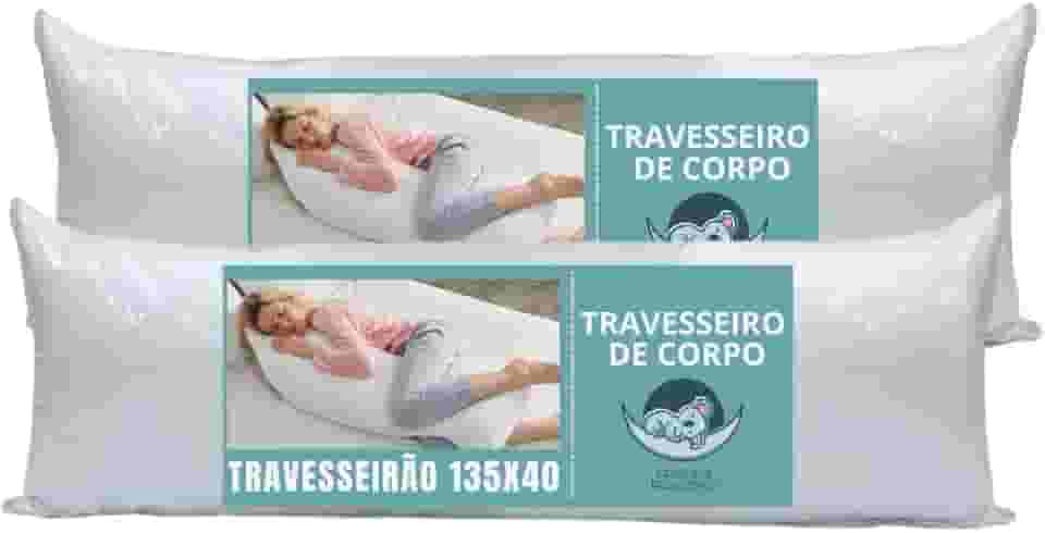 Kit 2 Travesseiro De Corpo xuxão imperméavel Pillow 40cm X 1,30m