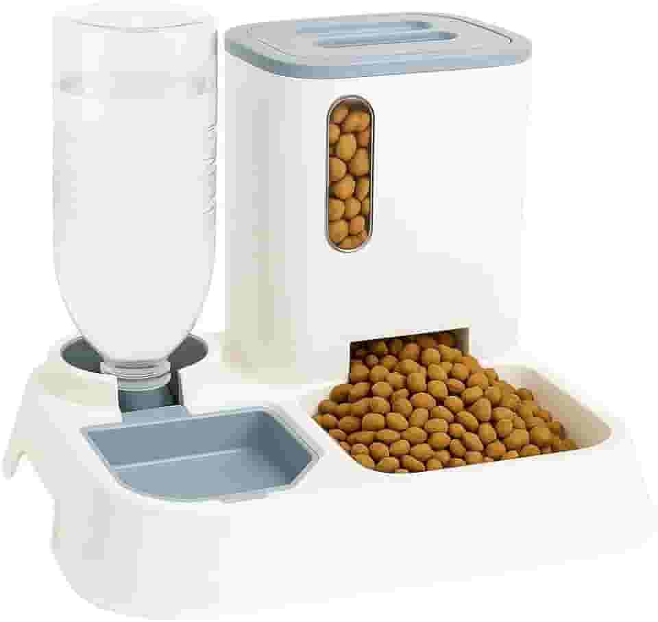 Comedouro E Bebedouro Automático Alimentador Inteligente 2 em 1 água e Ração (Branco)