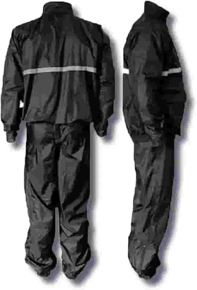 Capa de Chuva Para Motoqueiro Impermeável Preto Capa para Motoboy com Touca Faixa Refletiva e Proteção