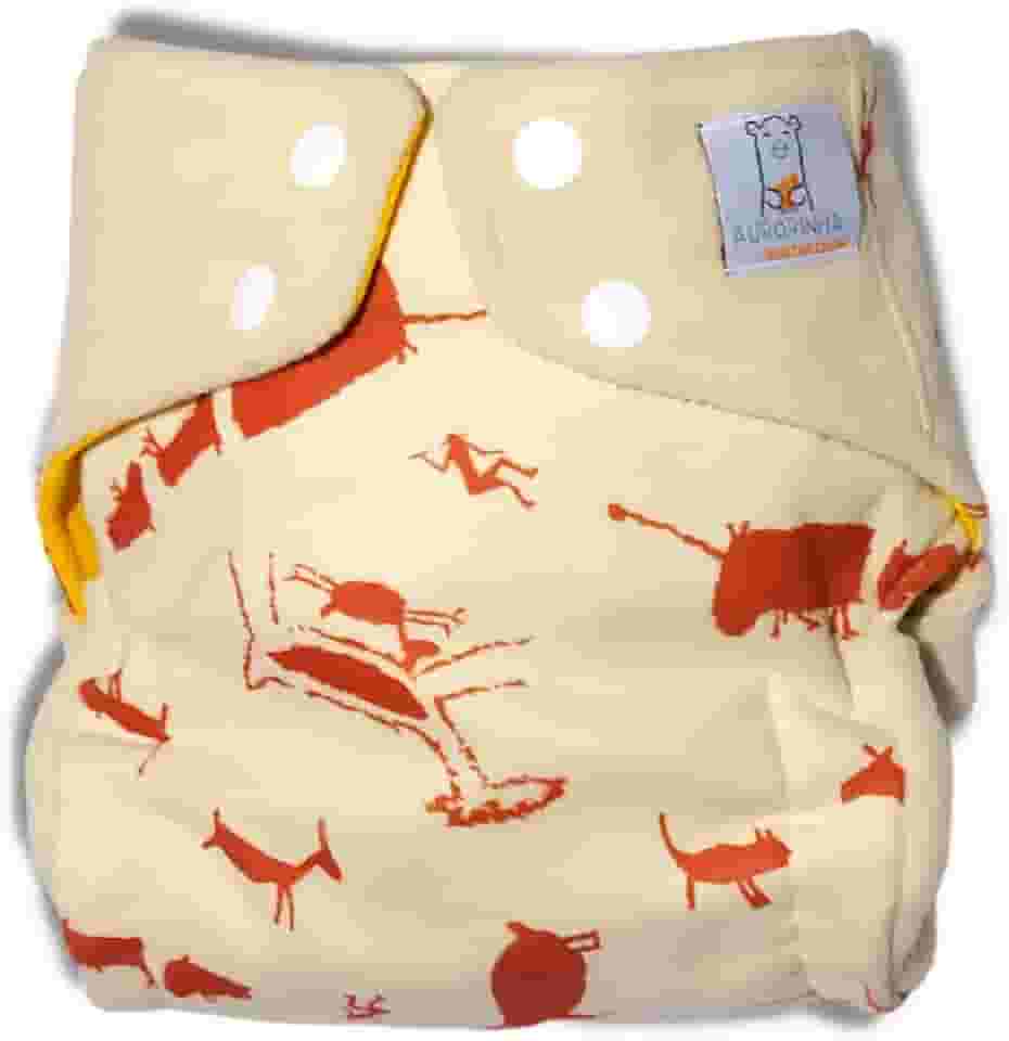 Fralda Ecológica AURORINHA SUSTENTÁVEL Pocket Desenho Rupestre Tamanho Único 4kg/18kg