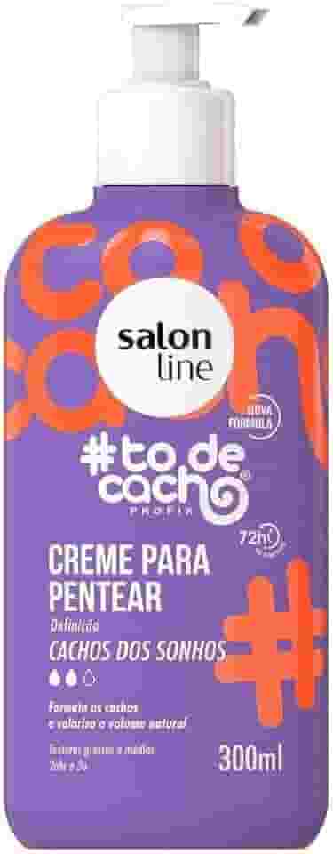 Salon Line, #TodeCacho, Creme de Pentear, Cachos dos Sonhos, Vegano - Para Cabelos Ondulados, Cacheados e Crespos, 300 ml