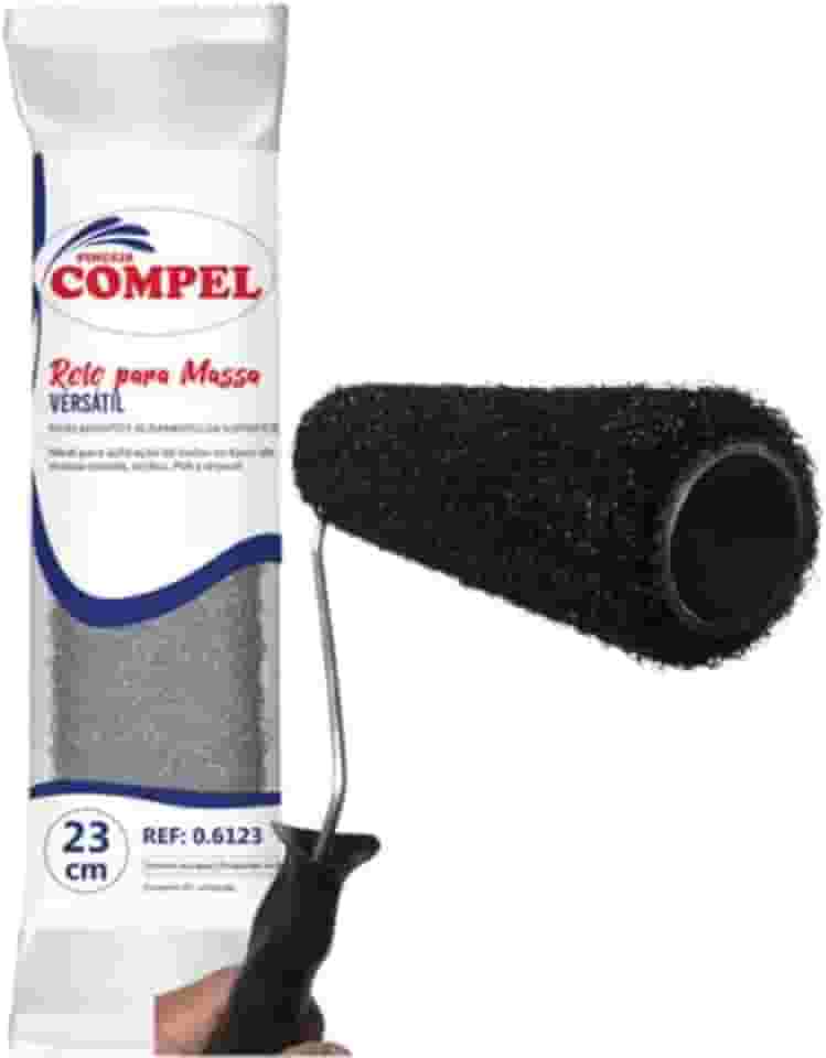 Rolo para Massa Versatil para nivelamento e alisamento 23cm com Cabo Pop Preto Compel