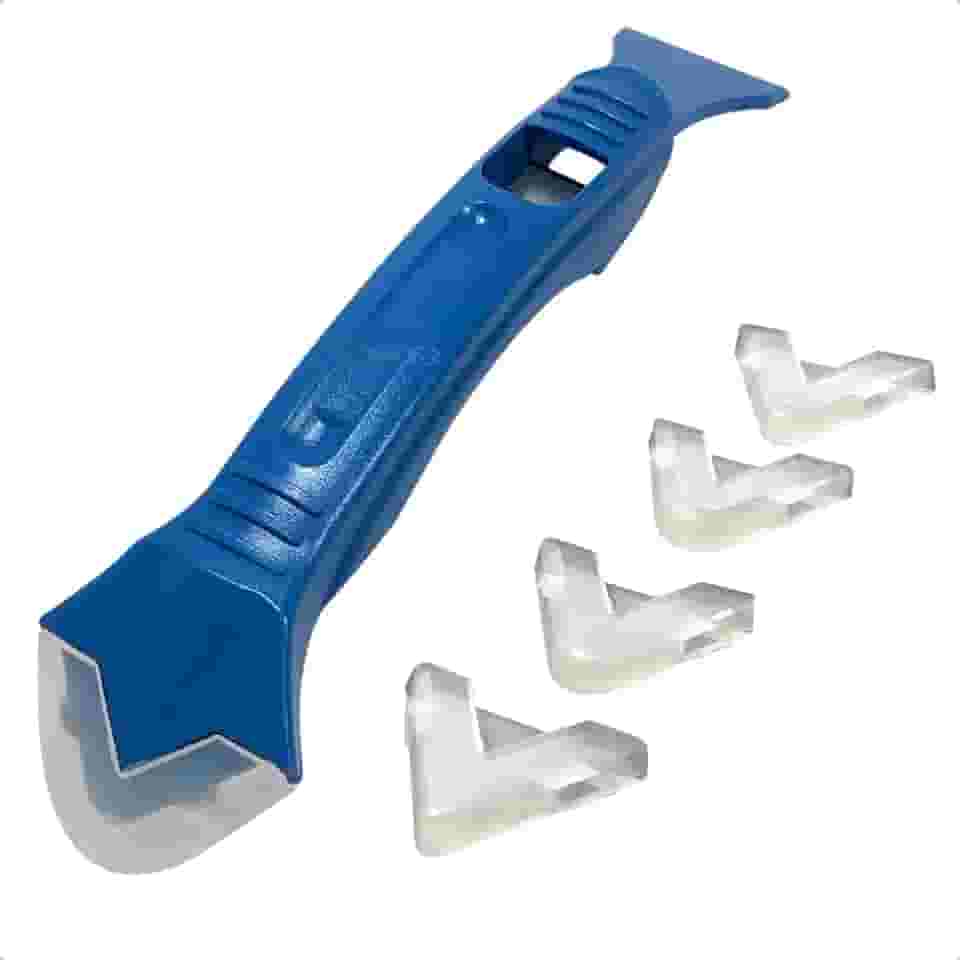 Dona D Cor, Espatula Para Aplicação de Rejunte e Silicone Plastico Ferramenta para Calafetar 3 em 1 Corte Aplicação Limpeza