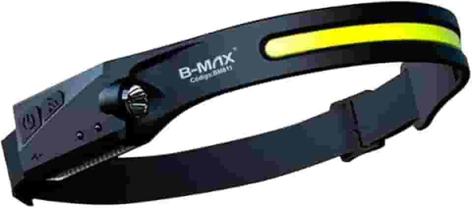 Lanterna de Cabeça LED Recarregável - Ciclismo, Pesca, Caminhada - Potente, Resistente à Água IPX4-5 Modos de Luz 270º Iluminação Uso Profissional