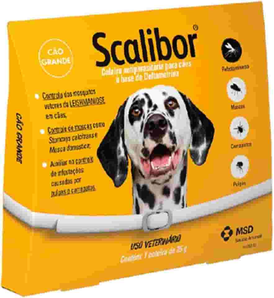 Scalibor® 25g - Coleira Antiparasitária contra mosquitos vetores da Leishmaniose - Cães porte grande 65cm - MSD Saúde Animal