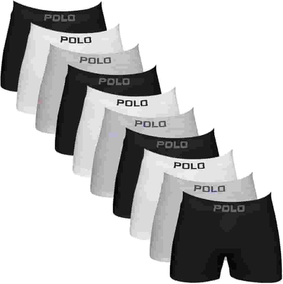 Kit 10 Cueca Boxer Algodão Cotton Box Masculina Premium