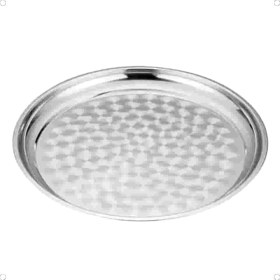 Forma Assadeira Redonda de Aço Inoxidável para Pizza 30cm Ideal para Assar Pizzas Caseiras Com Excelente Qualidade Resistente e Durável