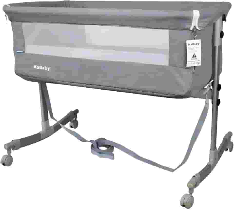 Berço Portátil Sleep 3 em 1 Moisés Co-bed Acopla na Cama - Cinza Kababy