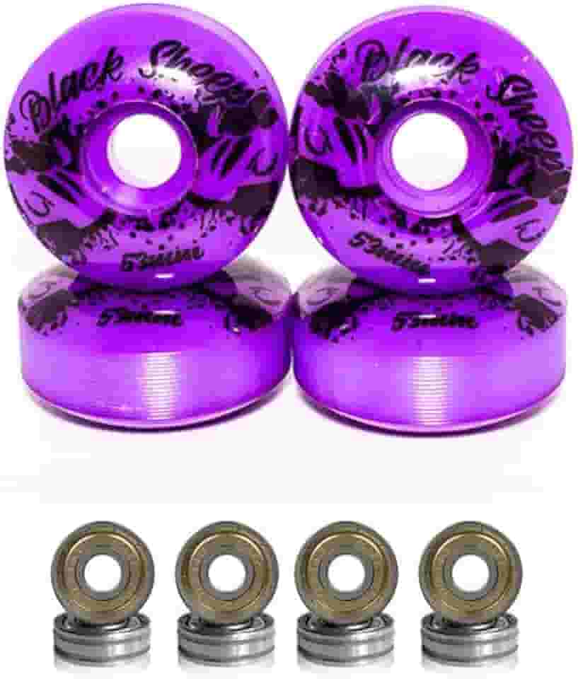 Rodas de Skate 53mm Roxo Dureza 95A com Rolamentos ABEC-5