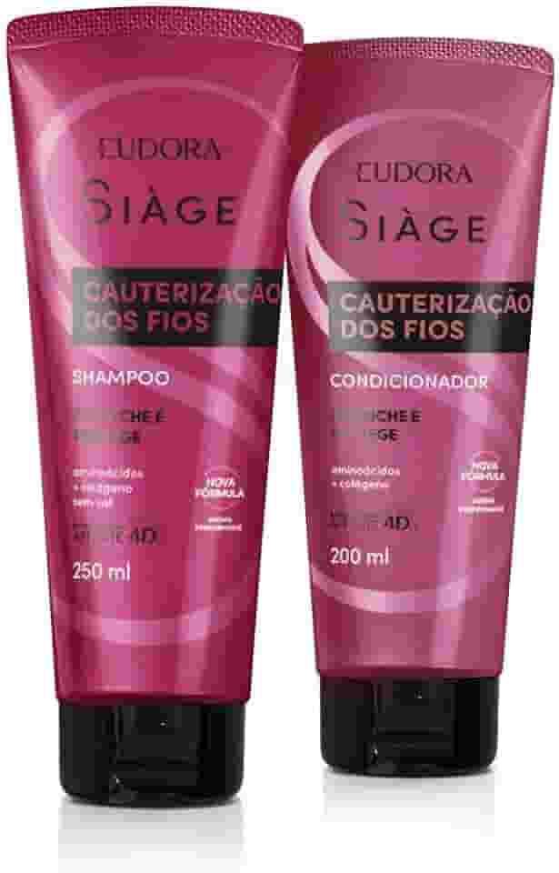 Eudora Kit Siàge Cauterização dos Fios: Shampoo 250ml + Condicionador 200ml
