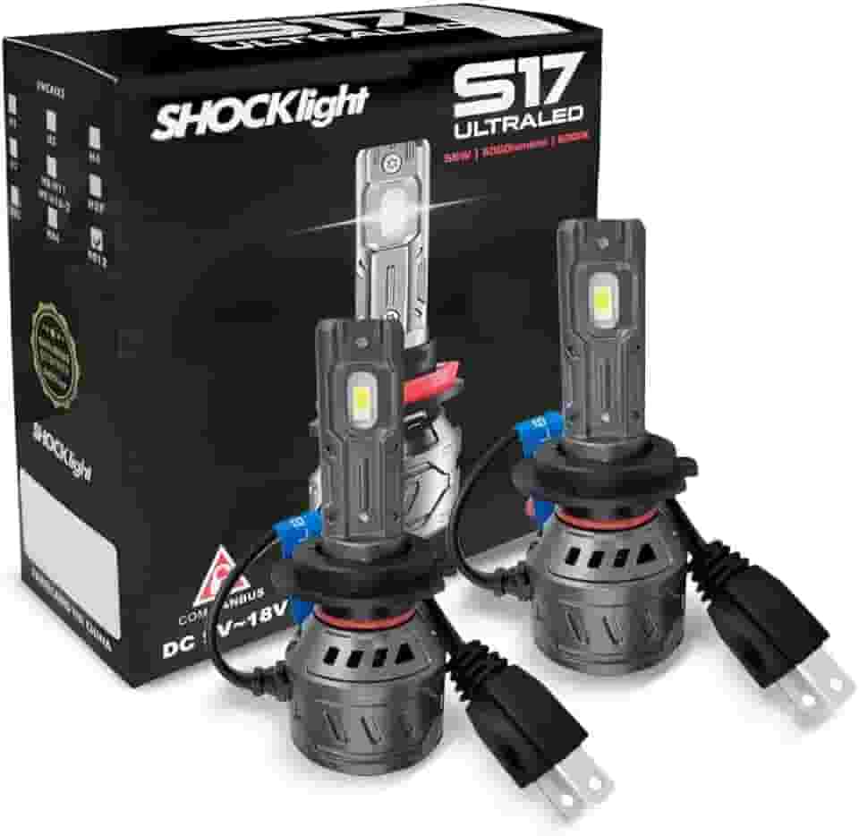 Kit Lâmpadas Ultra Led H7 S17 Nano 6000k 5500 Lumens 55w Canbus